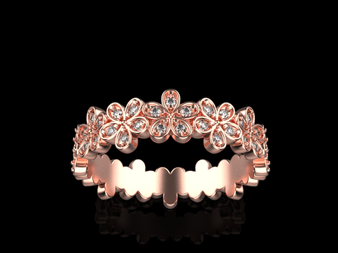 Anello fiore modello 727 Modello di stampa 3D