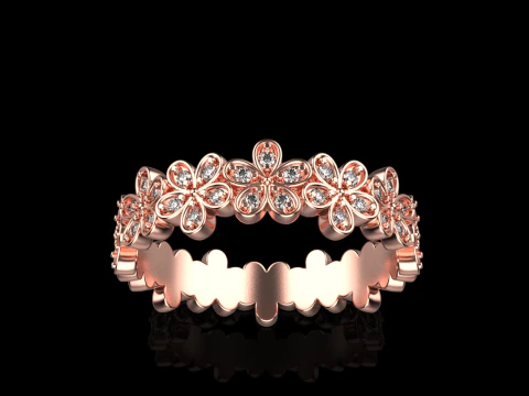Flower ring model 727 3D Print Model