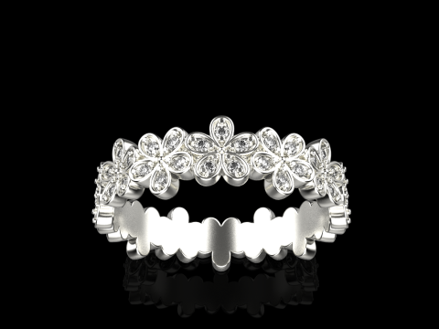 Anello fiore modello 727 Modello di stampa 3D