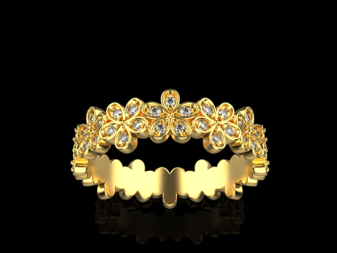 Anello fiore modello 727 Modello di stampa 3D