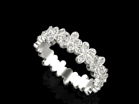Flower ring model 727 3D Print Model