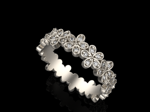 Anello fiore modello 727 Modello di stampa 3D