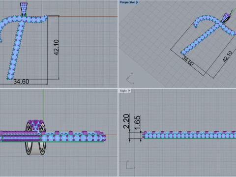 Initial letter T pendant model 728 3D Print Model