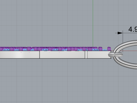 Initial letter M pendant model 729 3D Print Model