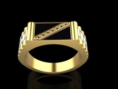 Cincin meterai rantai model 730 Model Cetak 3D
