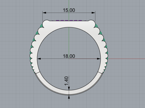 Chain signet ring model 730 3D Print Model