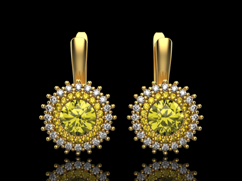 Anting bulat model 731 Model Cetak 3D