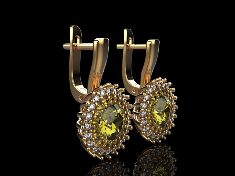 Round earring model 731 3D Print Model