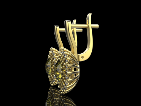 Round earring model 731 3D Print Model