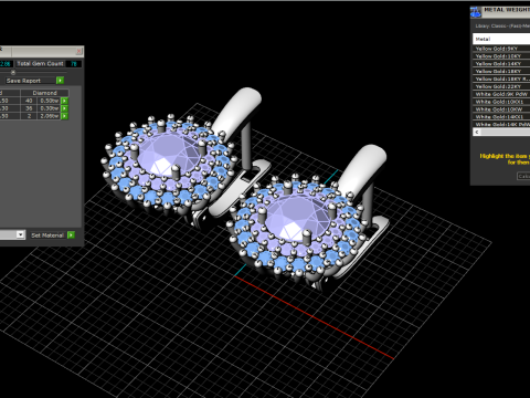 Round earring model 731 3D Print Model