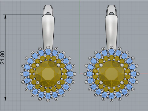 Round earring model 731 3D Print Model
