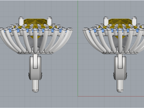 Round earring model 731 3D Print Model