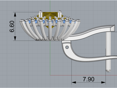Round earring model 731 3D Print Model