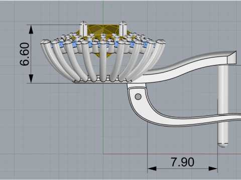 Round earring model 731 3D Print Model