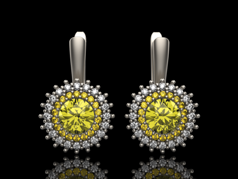 Round earring model 731 3D Print Model