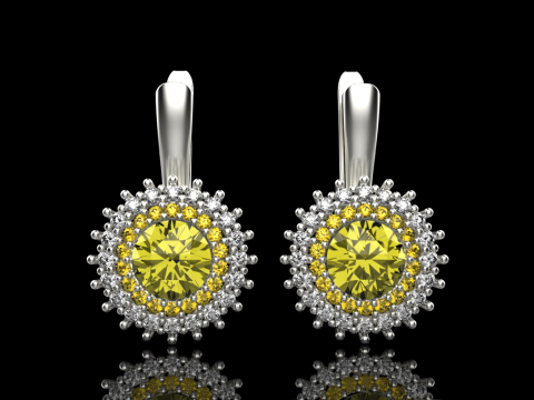 Round earring model 731 3D Print Model