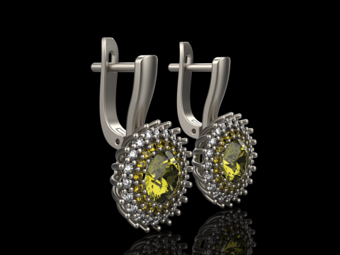 Round earring model 731 3D Print Model