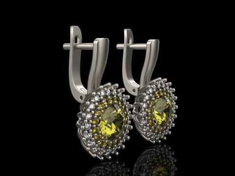 Round earring model 731 3D Print Model