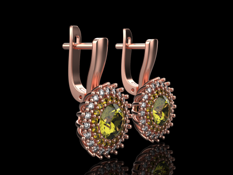 Round earring model 731 3D Print Model