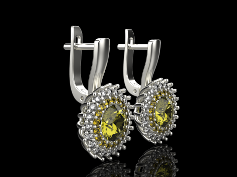 Round earring model 731 3D Print Model