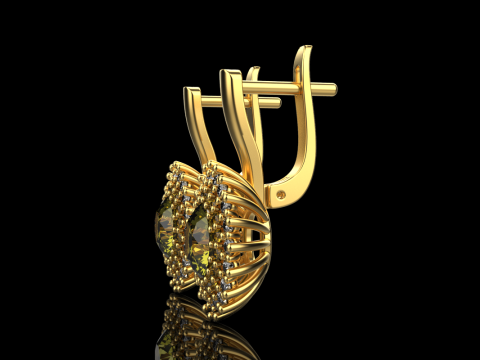 Round earring model 731 3D Print Model