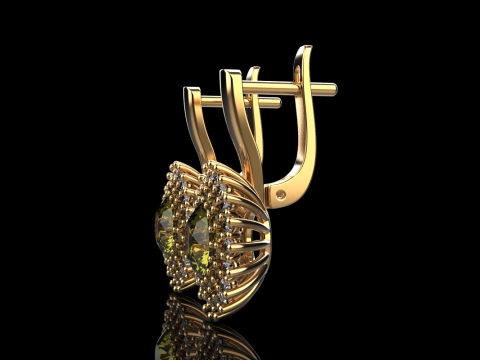 Round earring model 731 3D Print Model