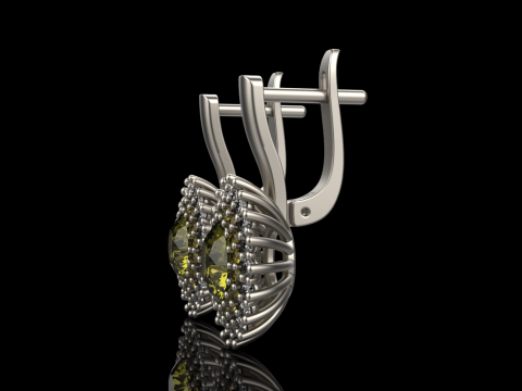 Round earring model 731 3D Print Model