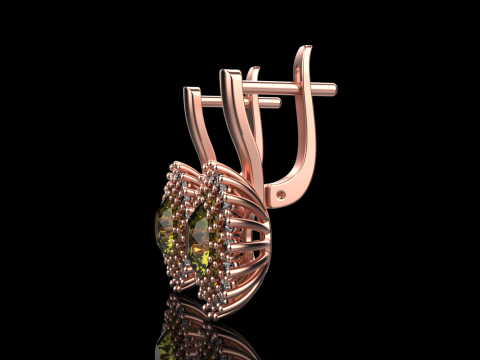 Round earring model 731 3D Print Model