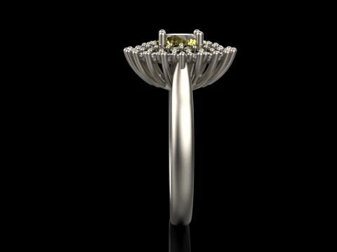 Round engagement ring model 732 3D Print Model