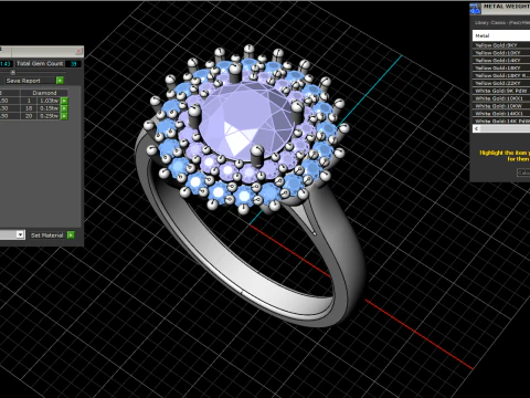 Round engagement ring model 732 3D Print Model