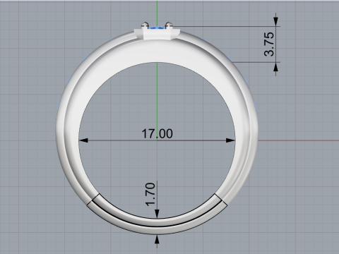 Engagement ring model 734 3D Print Model