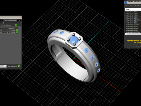 Engagement ring model 734 3D Print Model