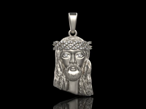 Jesus head pendant model 736 3D Print Model
