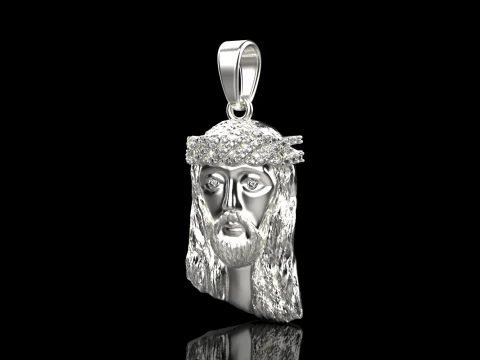 Jesus head pendant model 736 3D Print Model