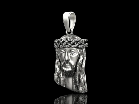 Jesus head pendant model 736 3D Print Model