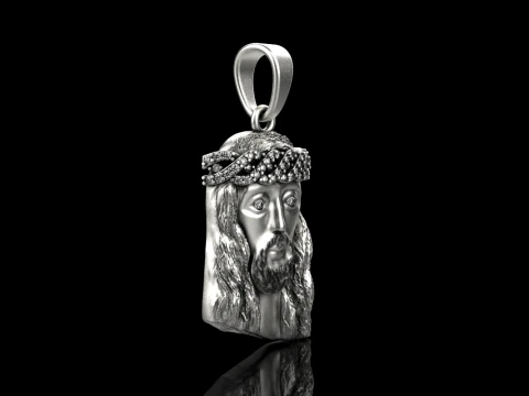 Jesus head pendant model 736 3D Print Model