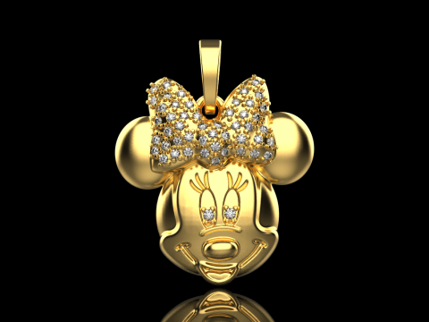 Liontin Minnie Mouse model 737 Model Cetak 3D