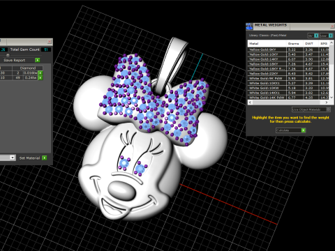 Minnie Mouse pendant model 737 3D Print Model