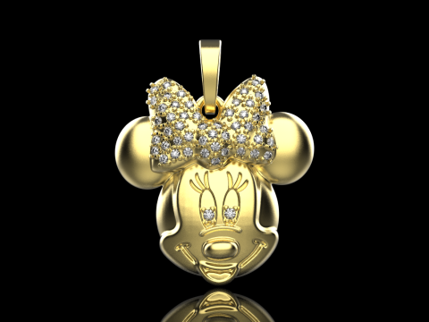 Minnie Mouse pendant model 737 3D Print Model