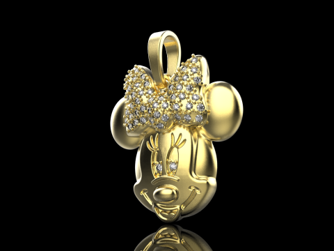 Minnie Mouse pendant model 737 3D Print Model