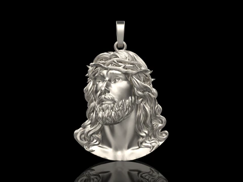Jesus head pendant model 738 3D Print Model