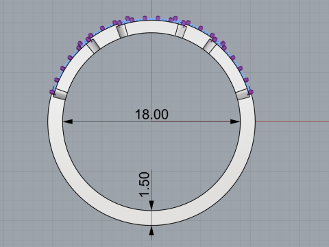 Каблучка модель 740 3D Принт Модель