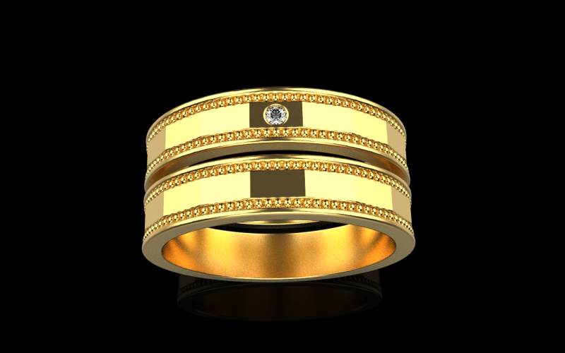 Fede nuziale modello 741 Modello di stampa 3D .c4d .max .obj .3ds .fbx .stl .blend