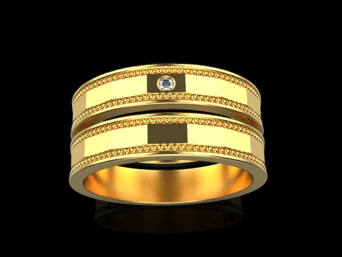 Model cincin kawin 741 Model Cetak 3D