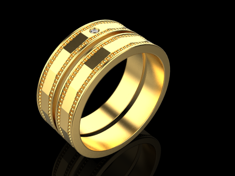 Fede nuziale modello 741 Modello di stampa 3D