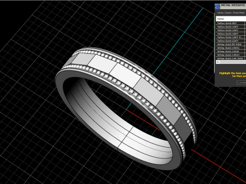 Wedding ring model 741 3D Print Model