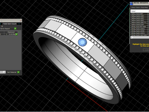 Wedding ring model 741 3D Print Model