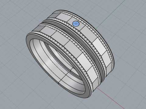 Fede nuziale modello 741 Modello di stampa 3D