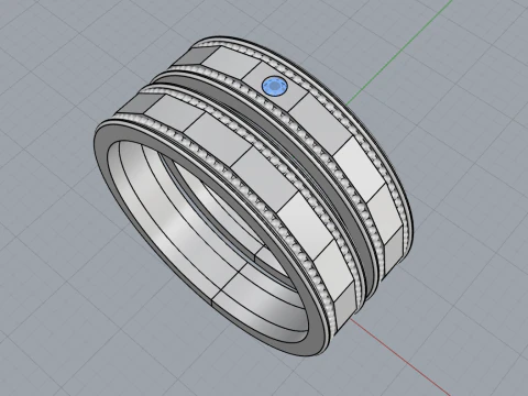 Wedding ring model 741 3D Print Model