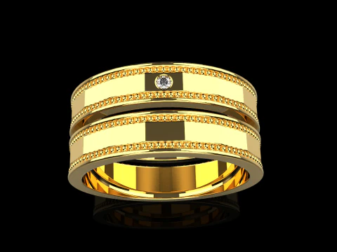 Wedding ring model 741 3D Print Model